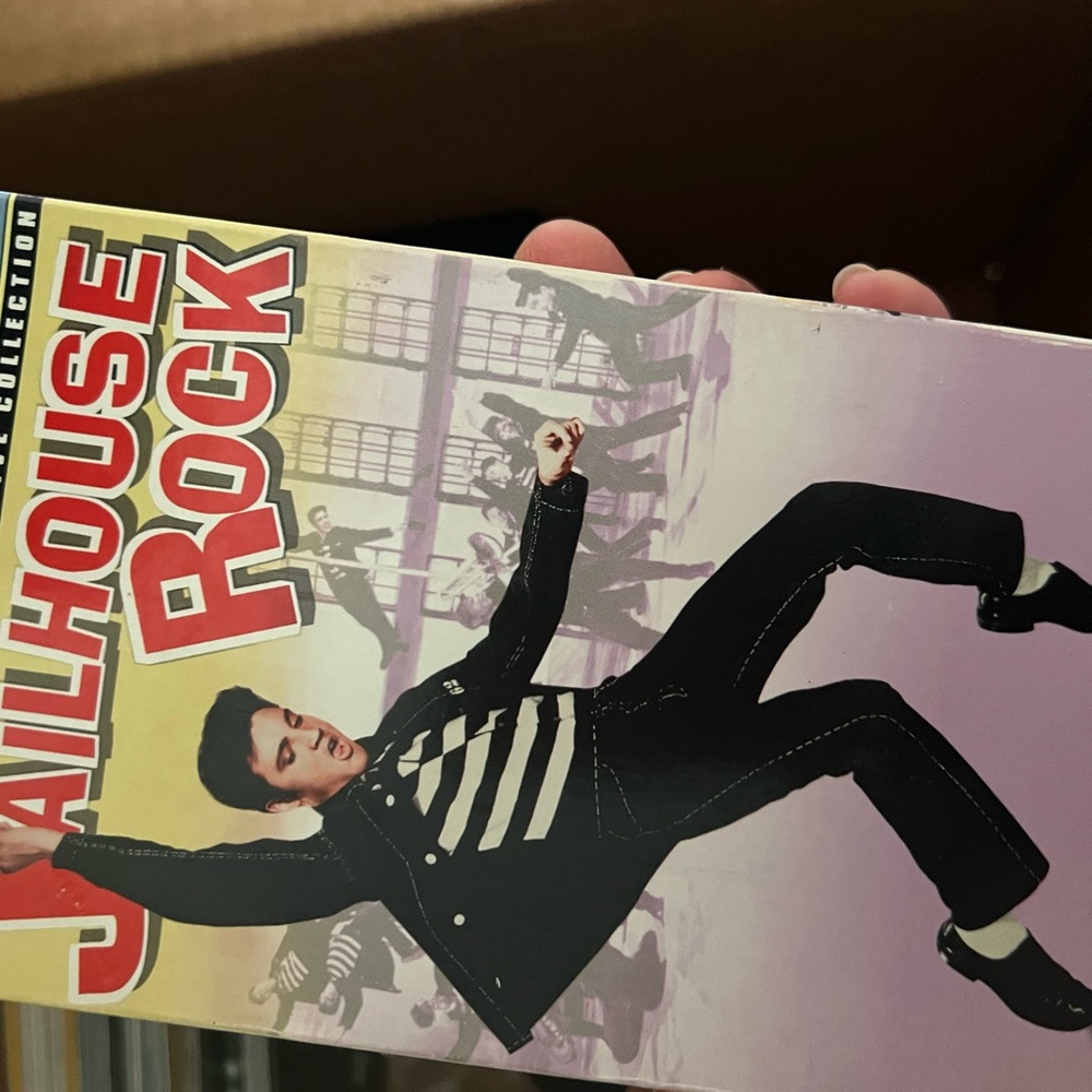 Classic Jailhouse Rock VCR and others dvd’s vintage collection plus figures.